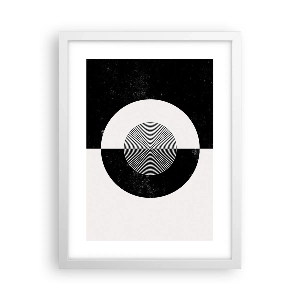 Poster in cornice bianca - Armonia in bianco e nero - 30x40 cm