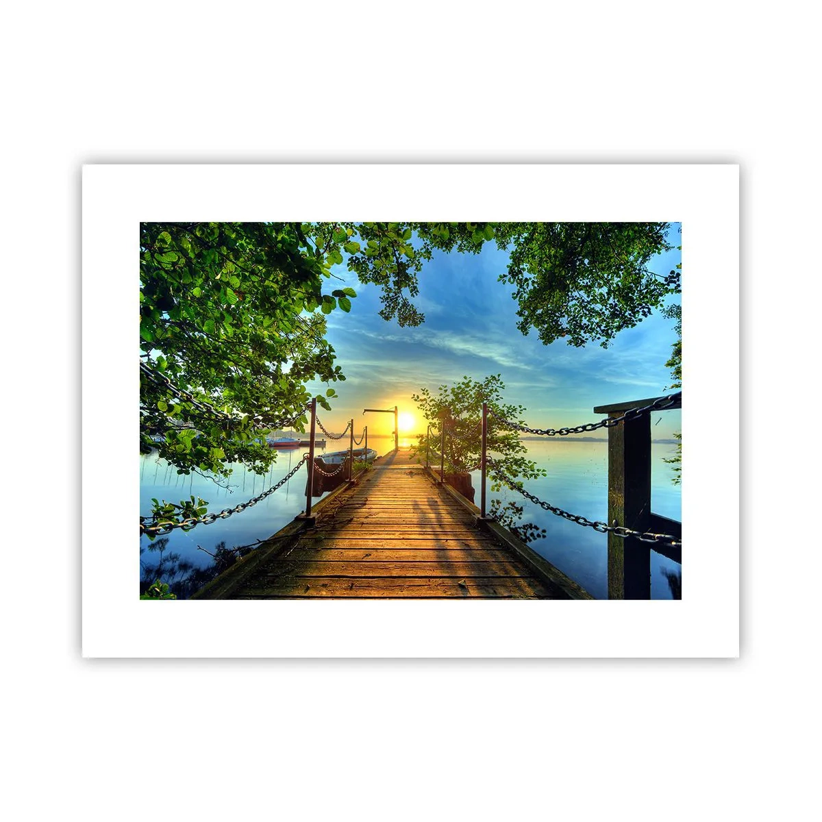 Poster - Tramonto sul lago - 40x30 cm