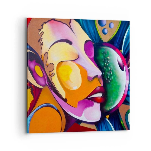Quadro su tela - Stampe su Tela - Toccare con il colore - 70x70 cm