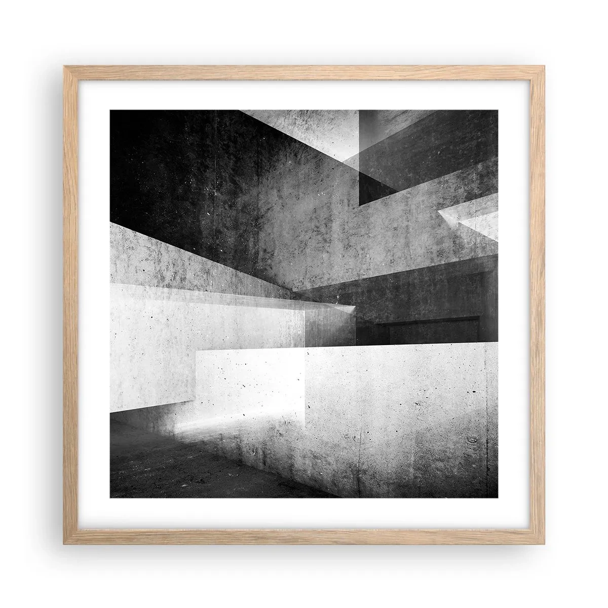 Poster in cornice rovere chiaro - La struttura dello spazio - 50x50 cm