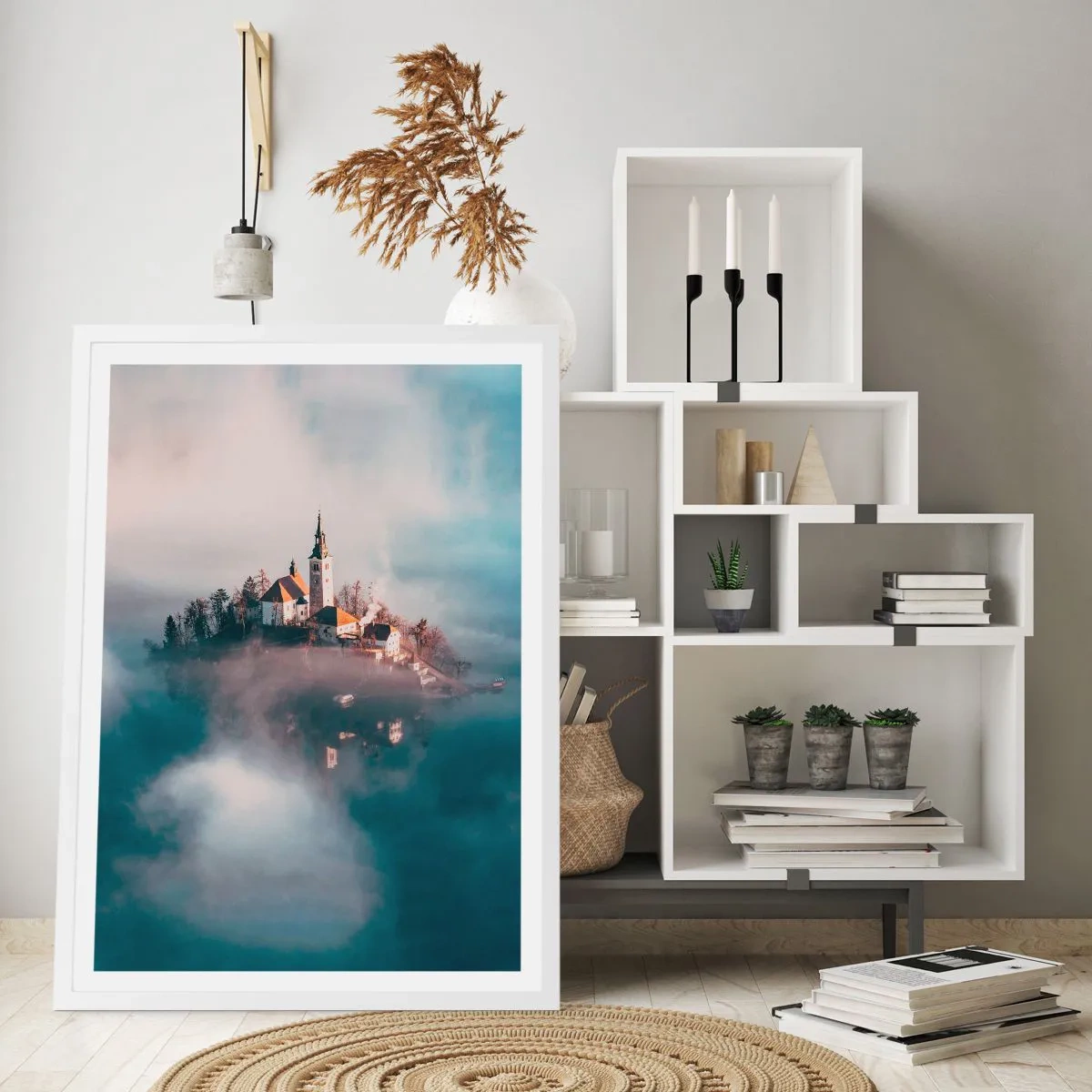 Poster in cornice bianca - L'isola dei sogni - 50x70 cm