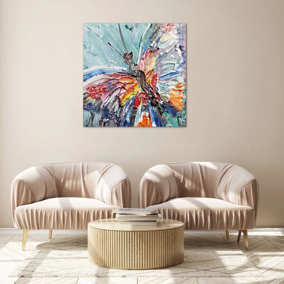 Quadro su vetro - Dipinto dalla natura - 40x40 cm