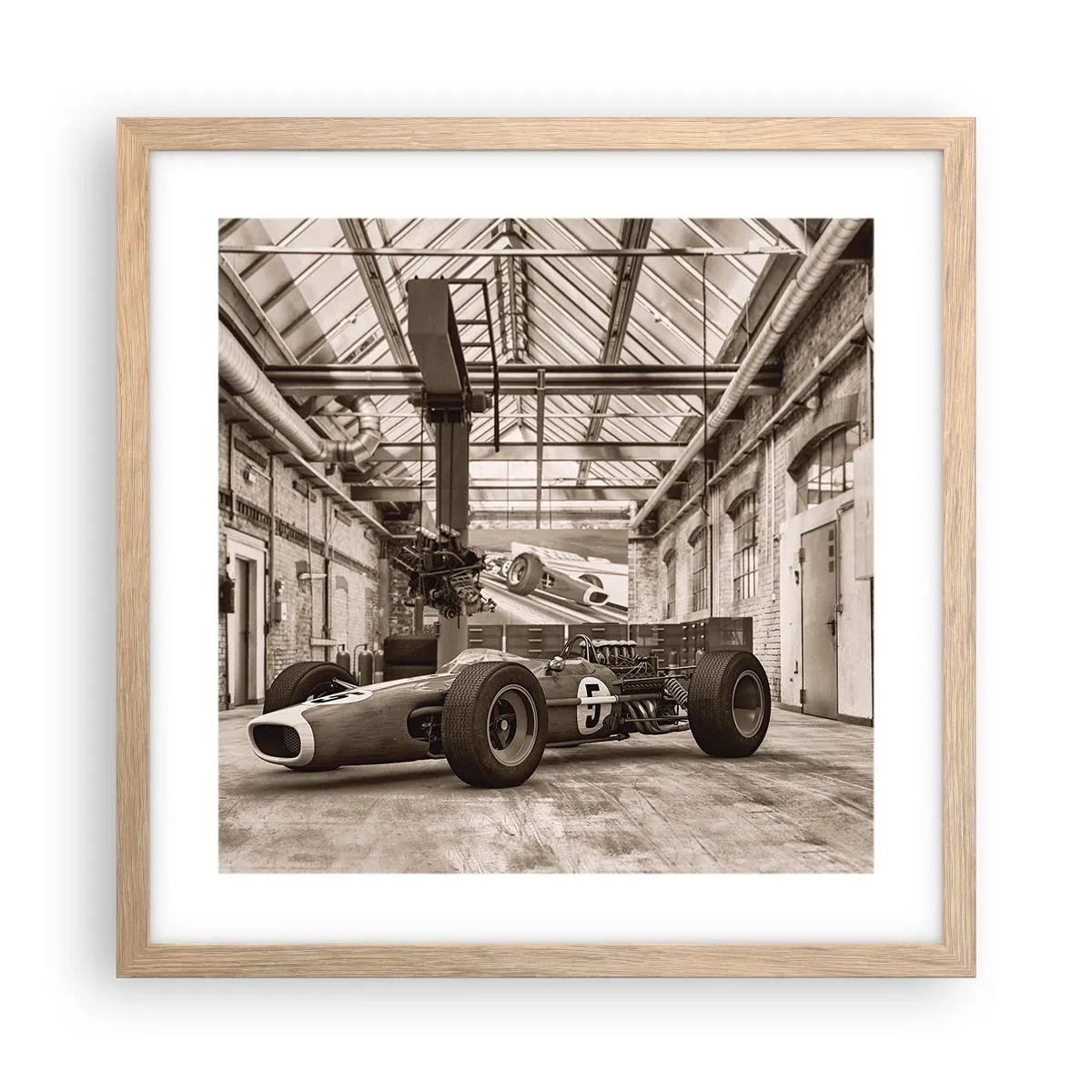 Poster in cornice rovere chiaro - Il riposo del vincitore - 40x40 cm