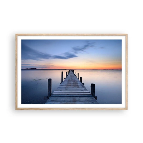 Poster in cornice rovere chiaro - La calma di un dolce tramonto - 91x61 cm