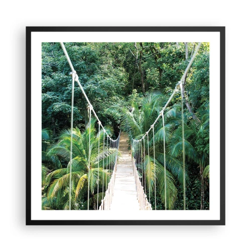 Poster in cornice nera - Welcome to the jungle! - 60x60 cm