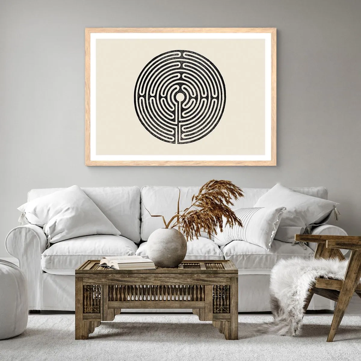 Poster in cornice rovere chiaro - Ordine misterioso - 70x50 cm