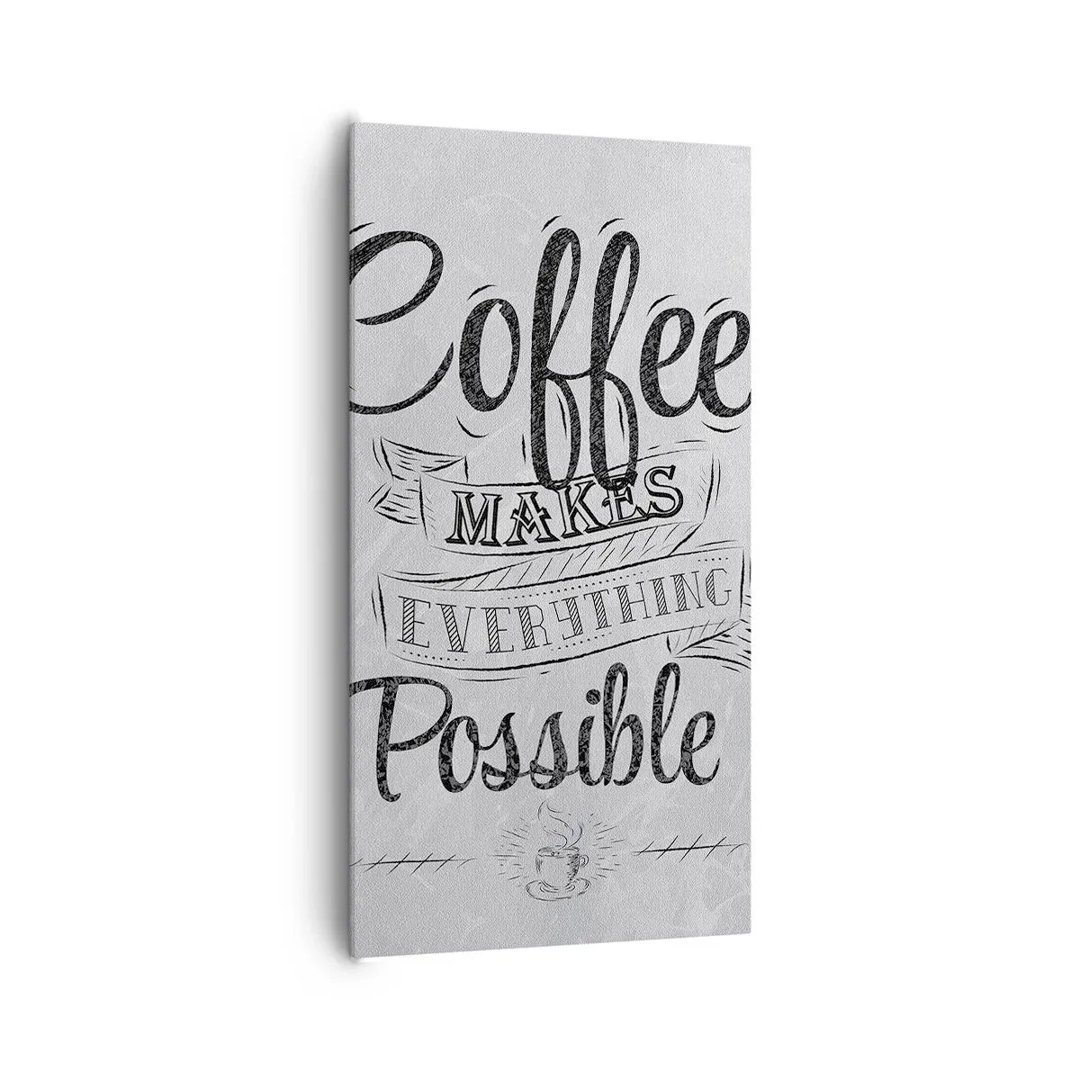 Quadro su tela - Stampe su Tela - Come non amare il caffè - 65x120 cm