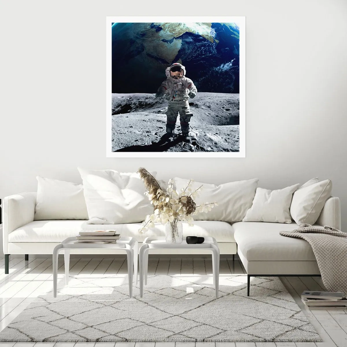 Poster - Saluti dalla luna - 30x30 cm