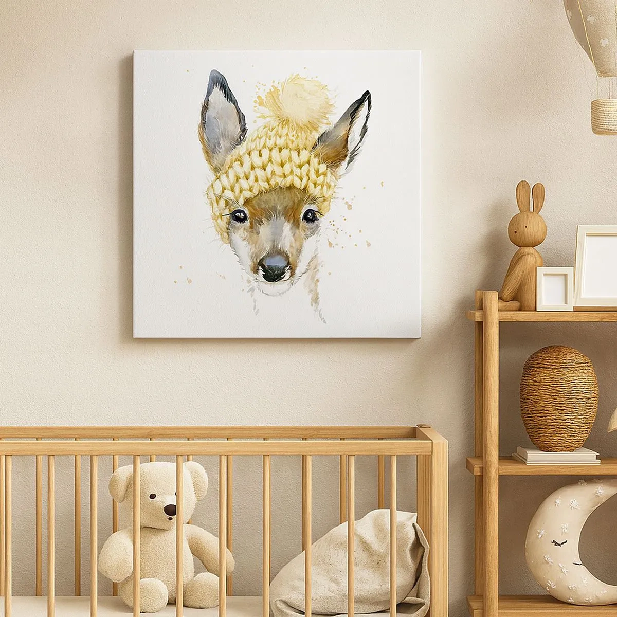 Quadro su tela - Stampe su Tela - L'inverno nel bosco innevato - 30x30 cm