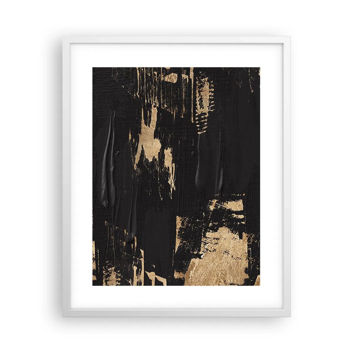 Poster in cornice bianca - Tracce del contatto - 40x50 cm