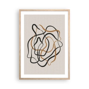 Poster in cornice rovere chiaro - Tutto è andato storto - 50x70 cm