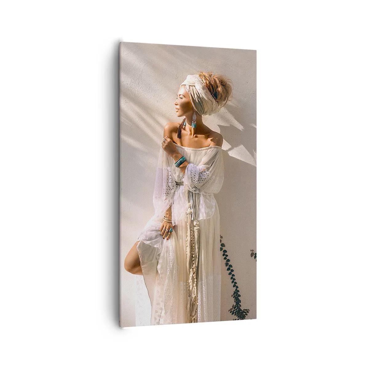 Quadro su tela - Stampe su Tela - Il sole e la ragazza - 65x120 cm