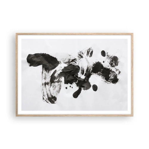 Poster in cornice rovere chiaro - C'è un senso nella follia? - 100x70 cm