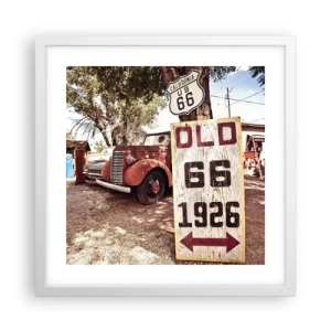 Poster in cornice bianca - La leggenda della provincia americana - 40x40 cm