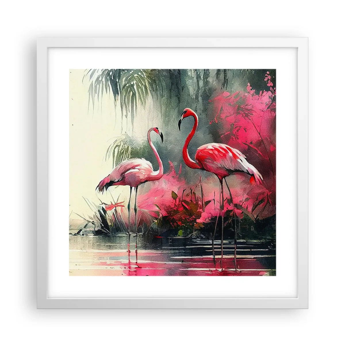 Poster in cornice bianca - Lezione di naturale eleganza  - 40x40 cm