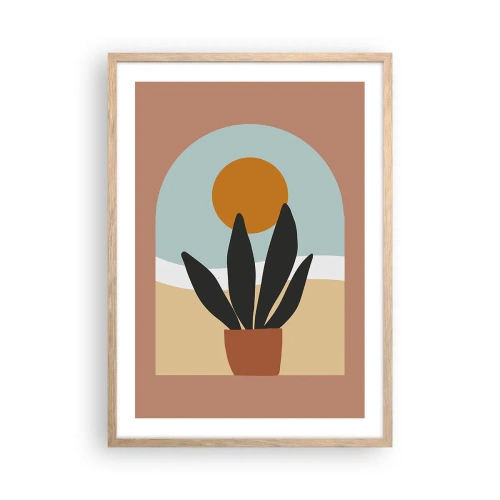 Poster in cornice rovere chiaro - Piccole gioie - 50x70 cm