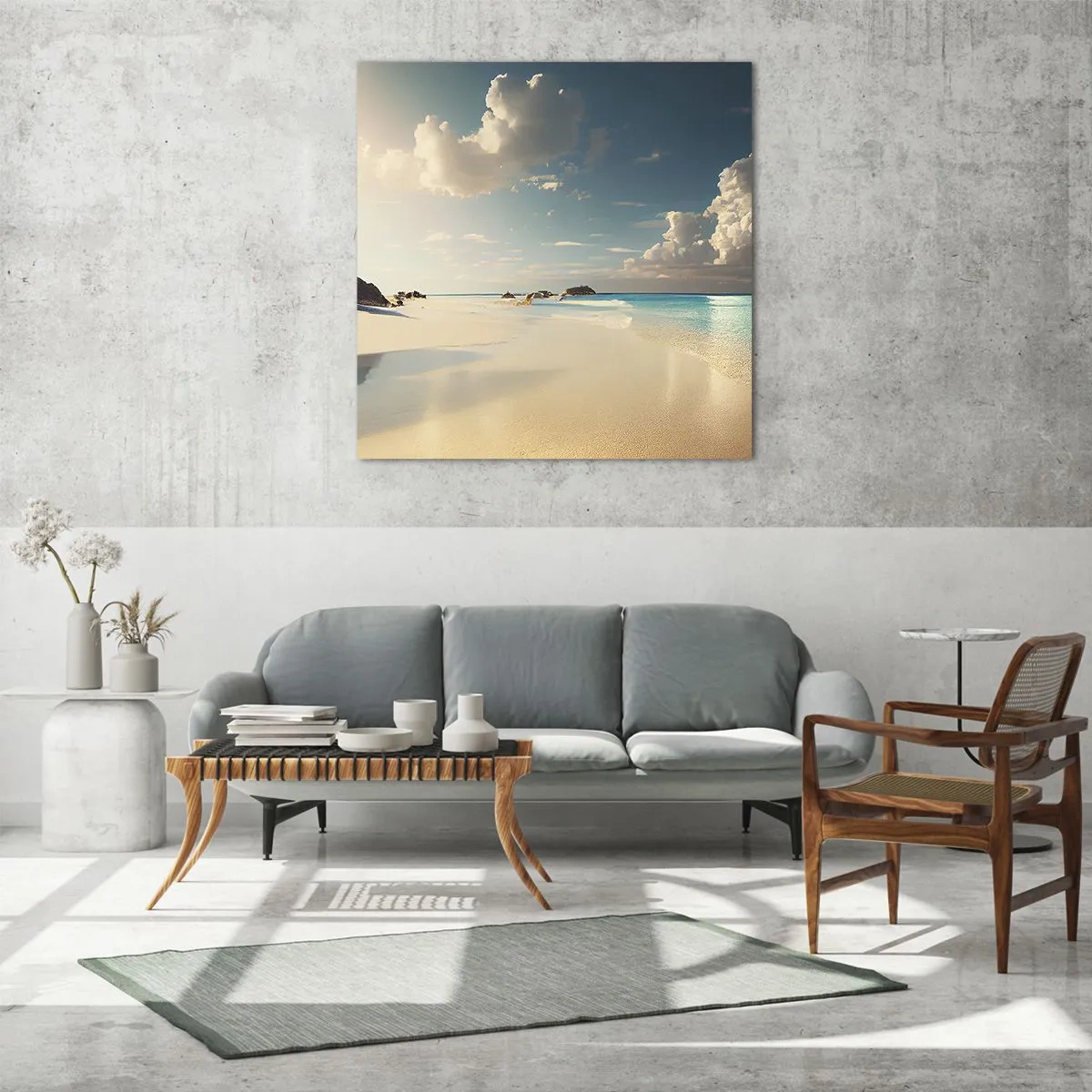 Quadro su vetro - Giornata ideale - 40x40 cm