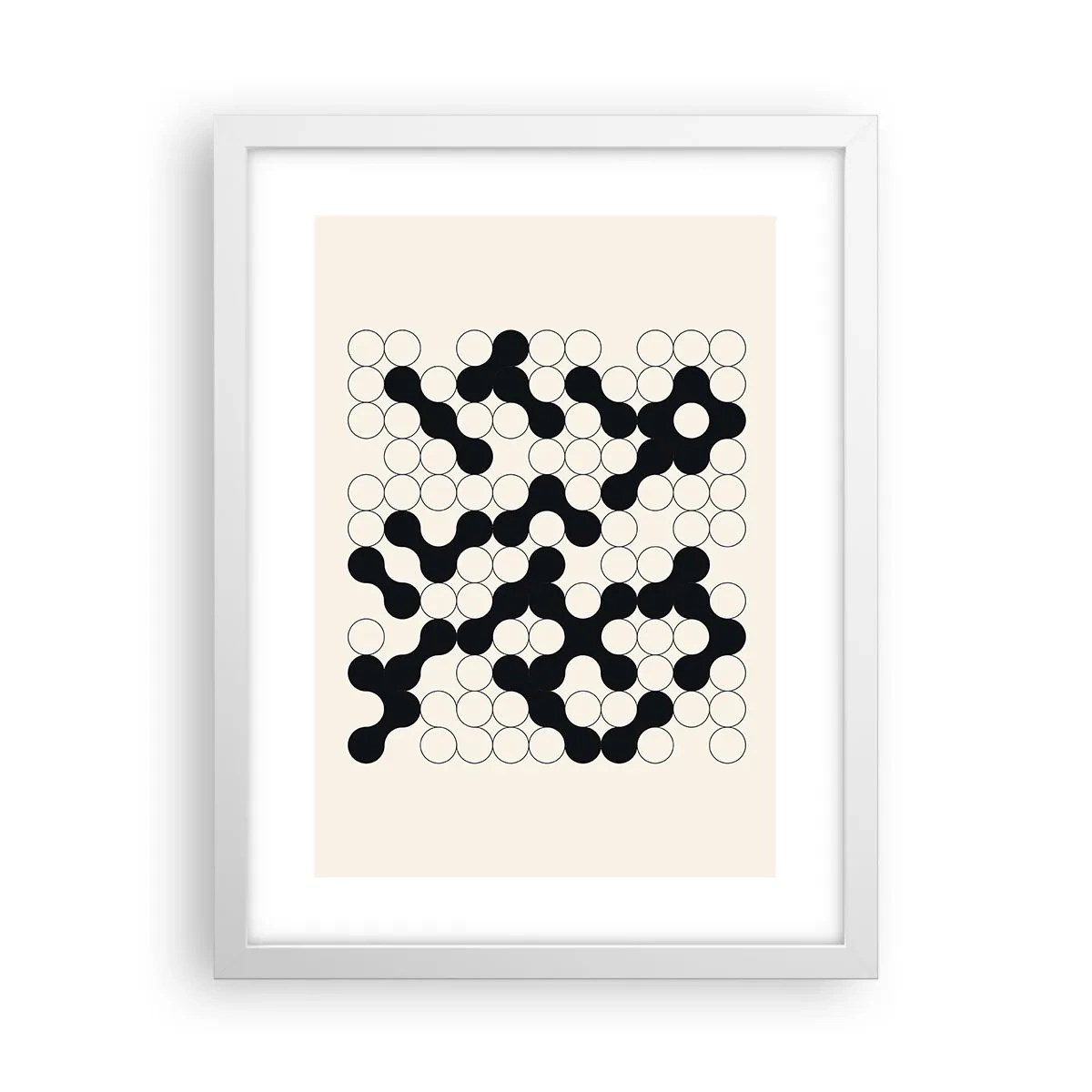 Poster in cornice bianca - Gioco cinese: variazione - 30x40 cm