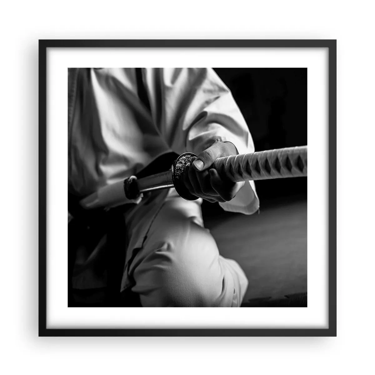 Poster in cornice nera - L'anima del guerriero - 50x50 cm