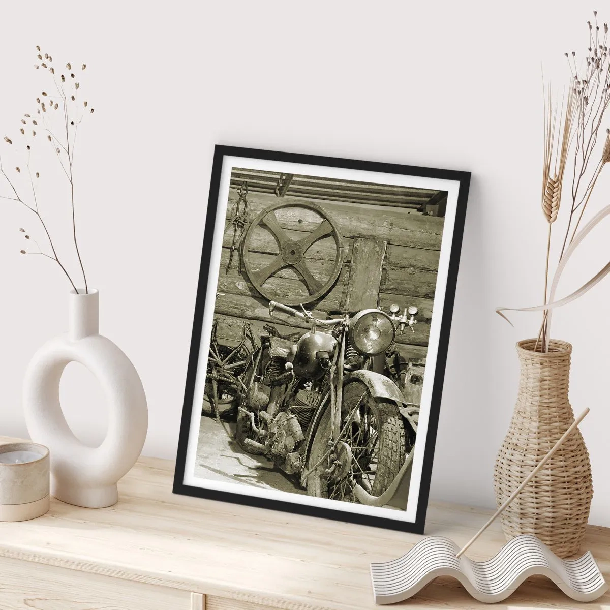 Poster in cornice nera - Nel capanno di zio Alfredo - 40x50 cm