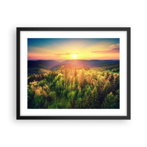 Poster in cornice nera - Vette e cime - 50x40 cm