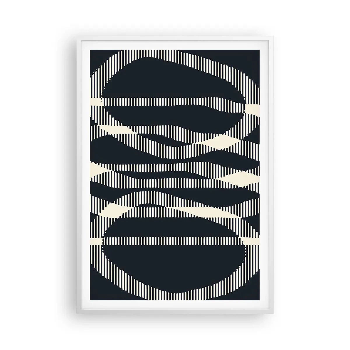 Poster in cornice bianca - Tentativo di rompere l'oscurità - 70x100 cm