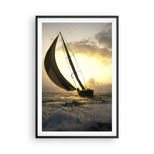 Poster in cornice nera - Con il vento e controvento - 61x91 cm
