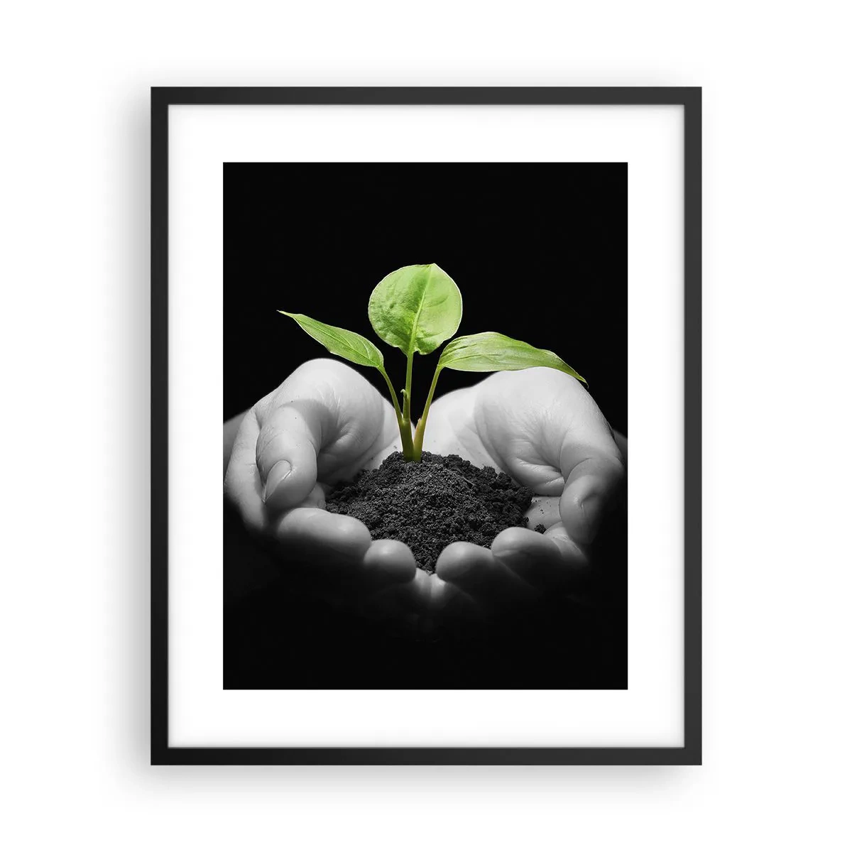Poster in cornice nera - Amo la natura, la proteggo - 40x50 cm