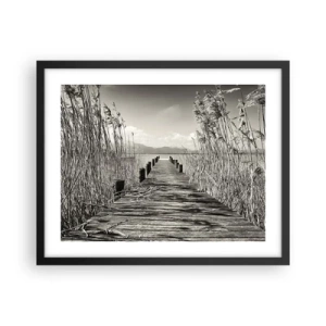 Poster in cornice nera - Nel silenzio dell'erba - 50x40 cm