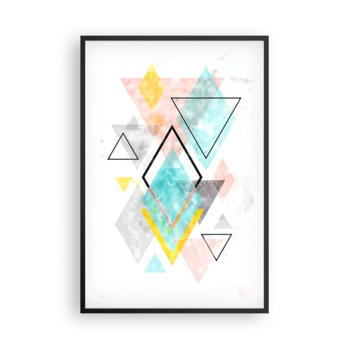 Poster in cornice nera - Gioco geometrico - 61x91 cm