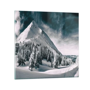 Quadro su vetro - Il paese della neve e del ghiaccio - 70x70 cm