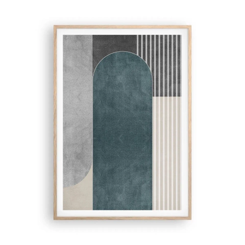 Poster in cornice rovere chiaro - Composizione orizzontale  - 70x100 cm