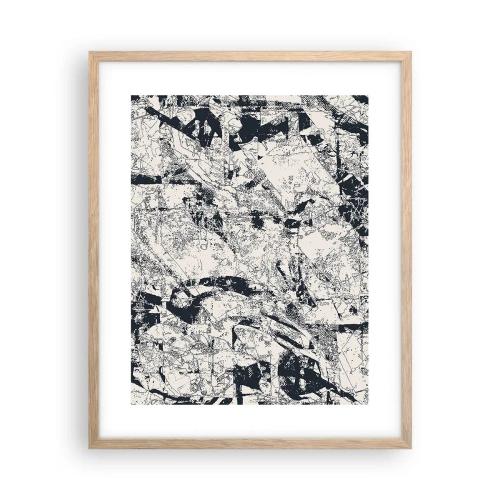 Poster in cornice rovere chiaro - La compenetrazione degli opposti - 40x50 cm