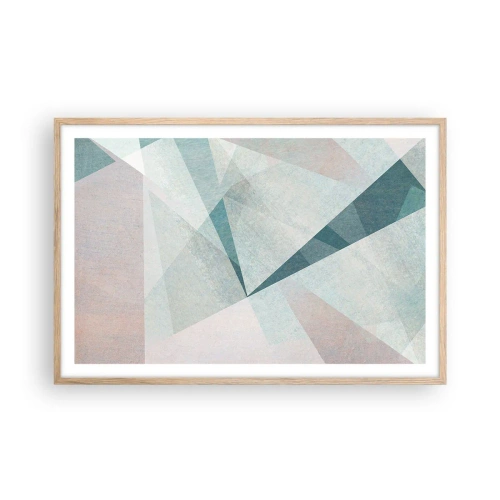 Poster in cornice rovere chiaro - Con calma ma dinamicamente - 91x61 cm