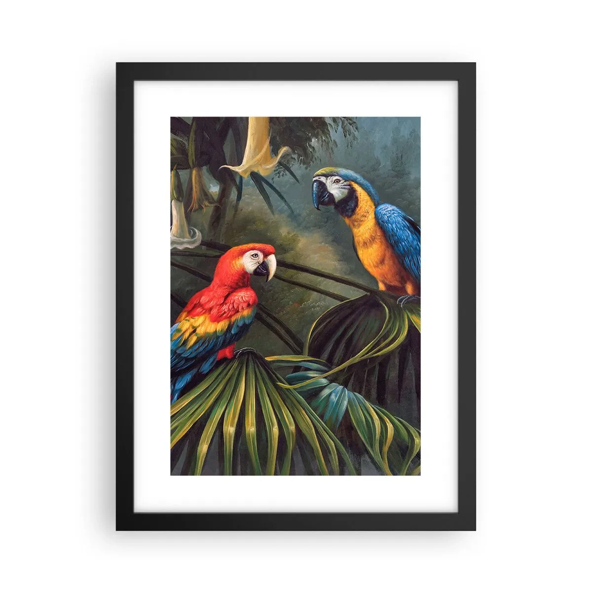 Poster in cornice nera - Romanticità ai tropici - 30x40 cm