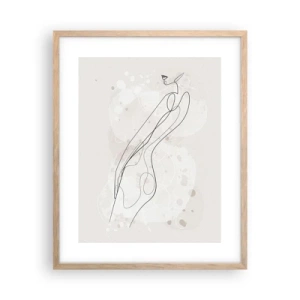 Poster in cornice rovere chiaro - Errando con lo sguardo - 40x50 cm