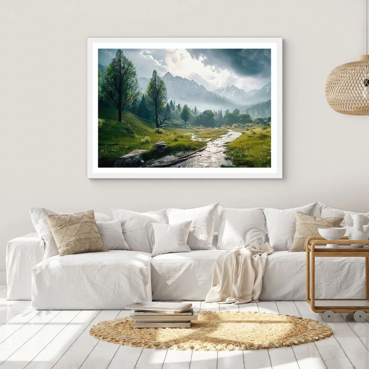 Poster in cornice bianca - Andata e ritorno - 40x30 cm