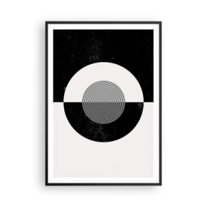 Poster in cornice nera - Armonia in bianco e nero - 70x100 cm