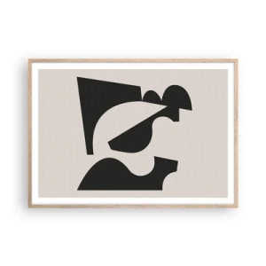 Poster in cornice rovere chiaro - Kit di montaggio - 100x70 cm