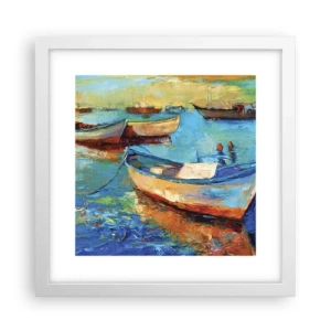 Poster in cornice bianca - Nella baia del sud - 30x30 cm