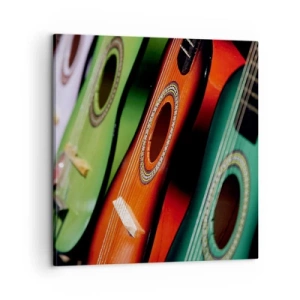 Quadro su tela - Stampe su Tela - La chitarra ha molti colori - 60x60 cm