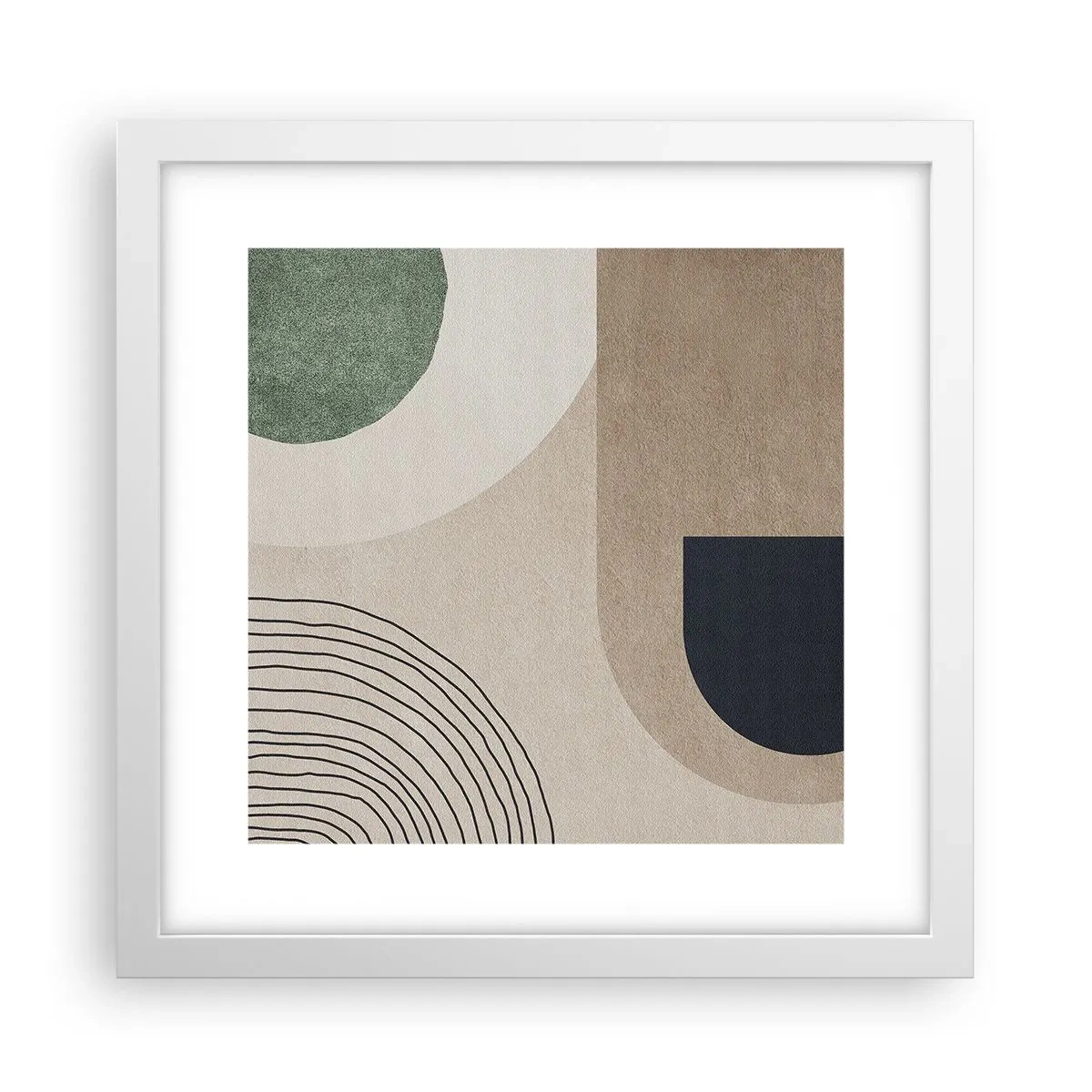 Poster in cornice bianca - La mitezza dell'ovale - 30x30 cm