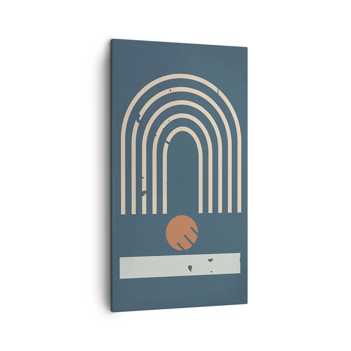 Quadro su tela - Stampe su Tela - Geometria in blu - 45x80 cm