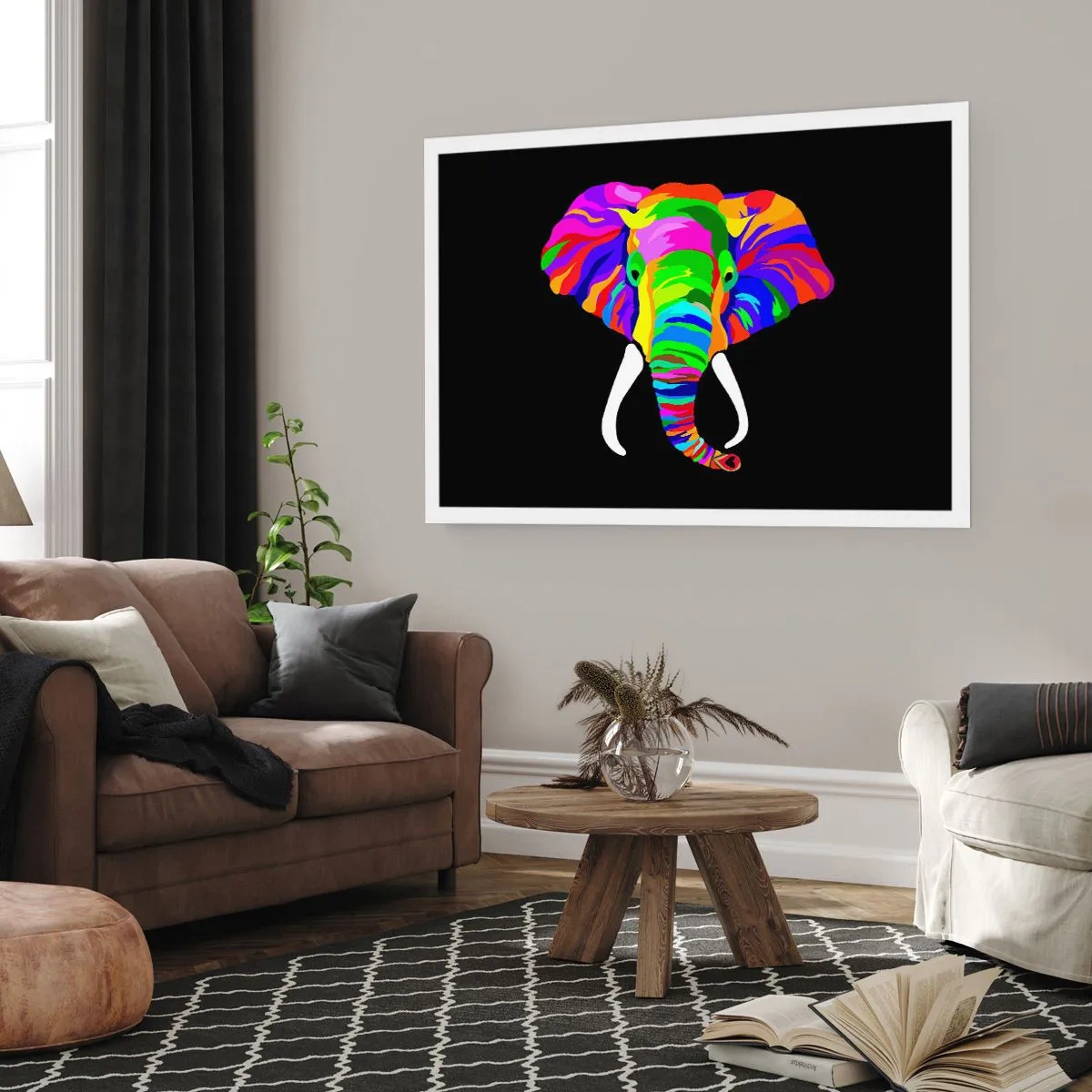 Poster - L'elefante che faceva il bagno nell'arcobaleno - 40x30 cm