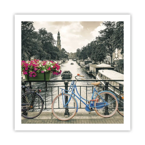 Poster - I colori delle strade di Amsterdam - 60x60 cm