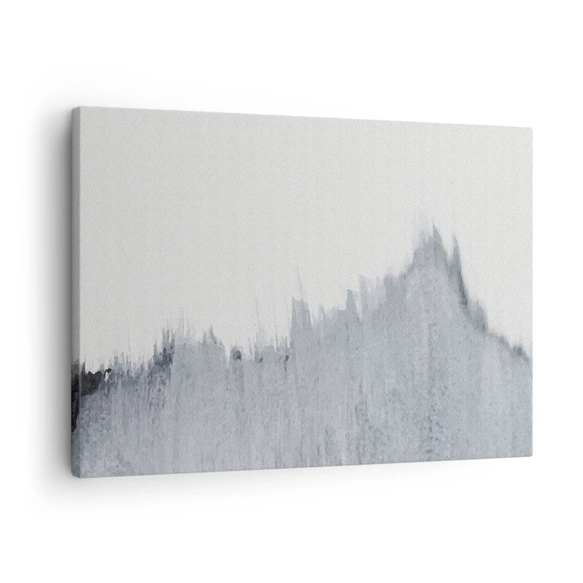 Quadro su tela - Stampe su Tela - Composizione astratta grigia in stile minimalista - 70x50cm - Iscrizione misteriosa - Decorazione murale moderna per soggiorno e camera da letto ARTTOR