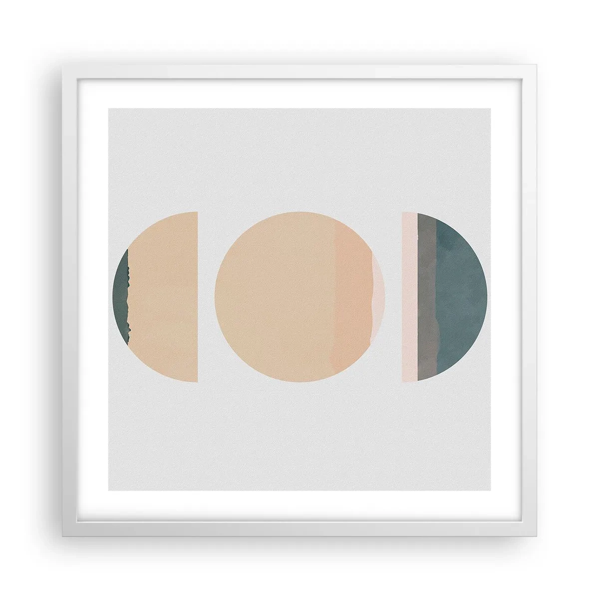 Poster in cornice bianca - Un cerchio dopo l'altro - 50x50 cm