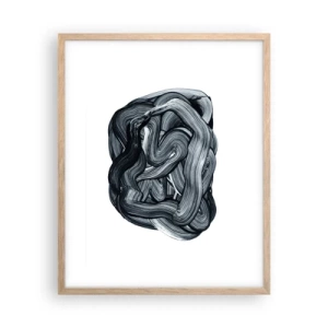 Poster in cornice rovere chiaro - Non è così semplice - 40x50 cm