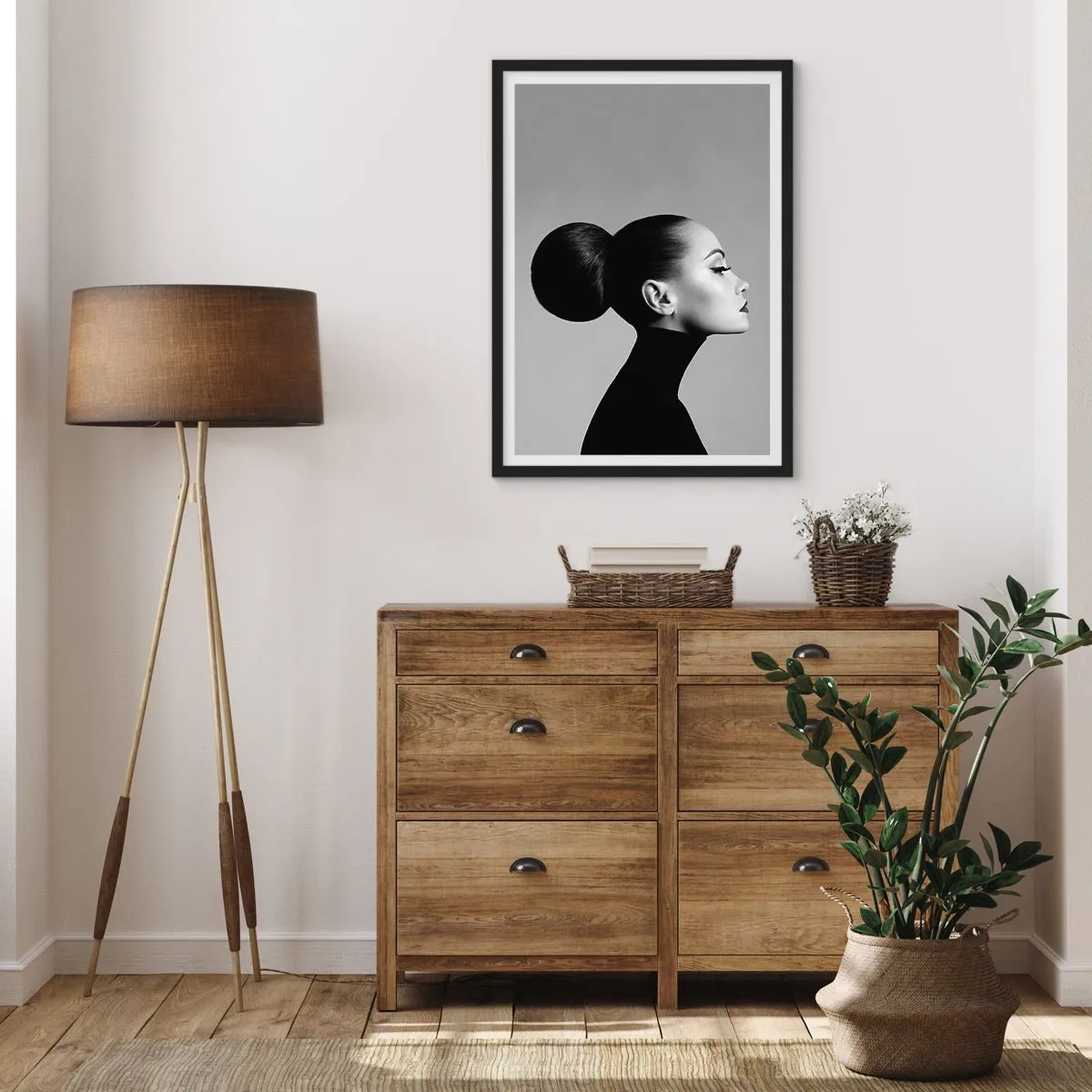 Poster in cornice nera - La Nefertiti di oggi - 40x50 cm