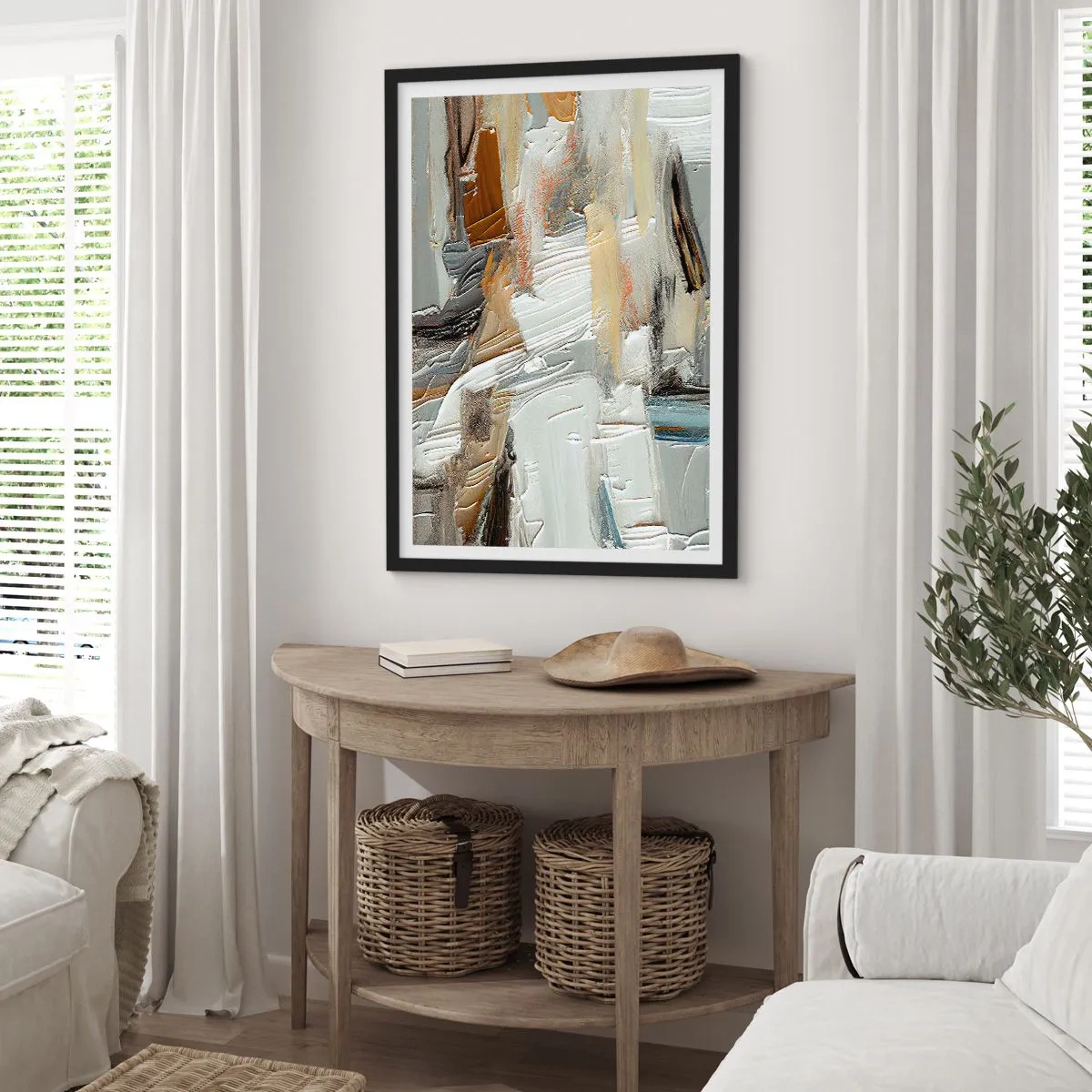Poster in cornice nera - Strati colorati - 50x70 cm